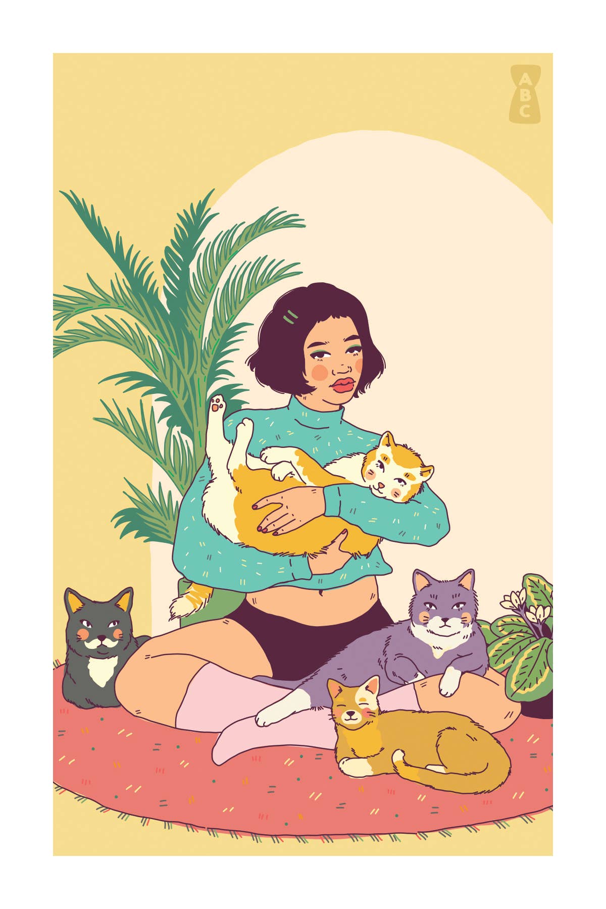 Cat Lover Art Print