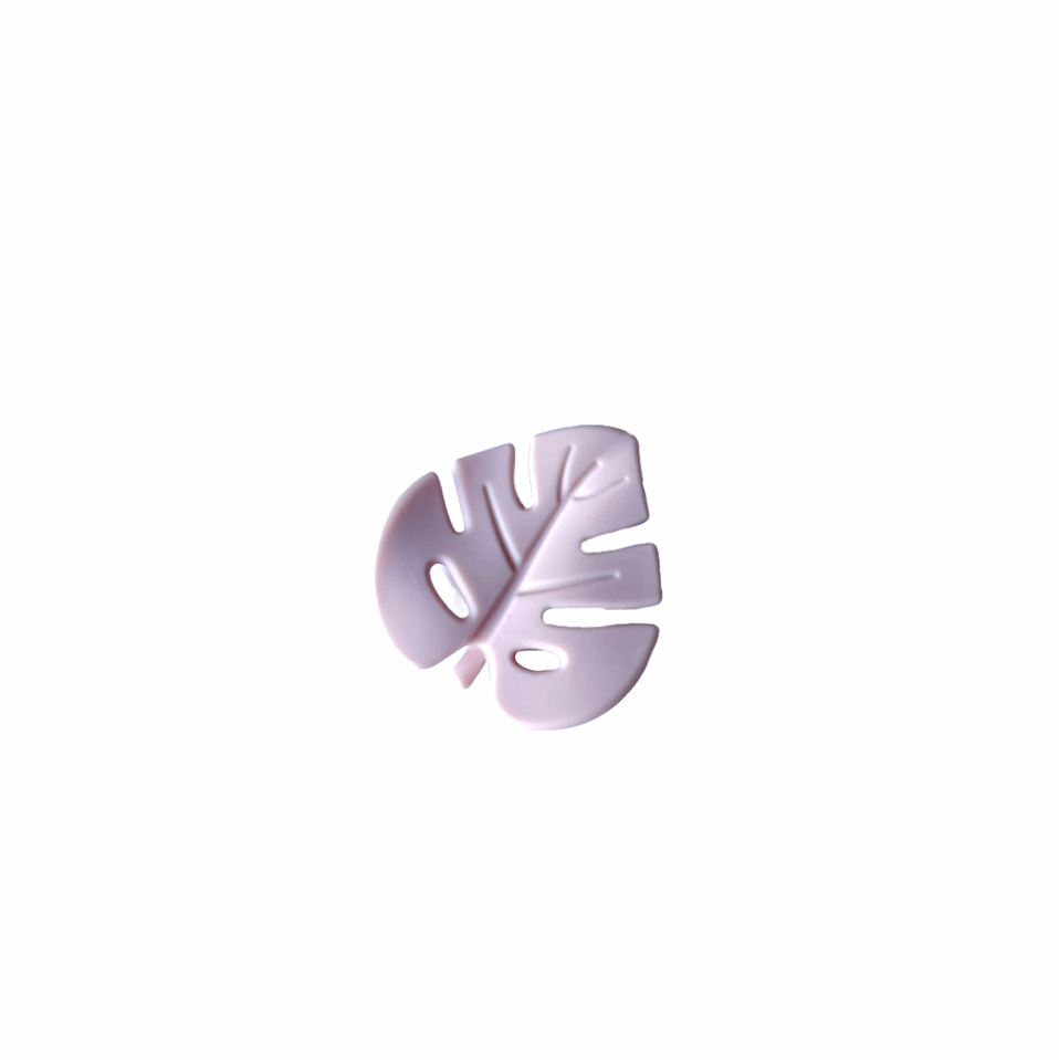 Pink Monstera Silicone Teether