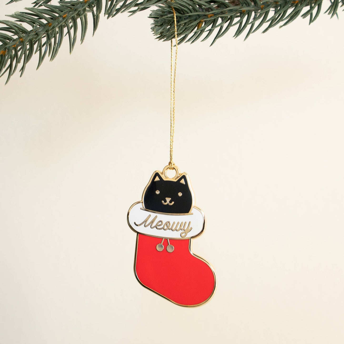Stocking Cat Ornament: Black Cat
