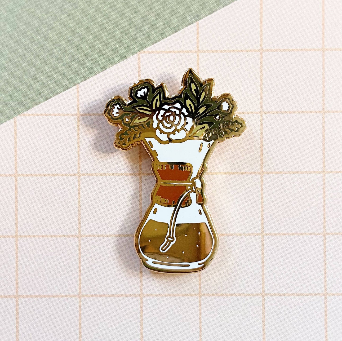 Pour Over Enamel Pin