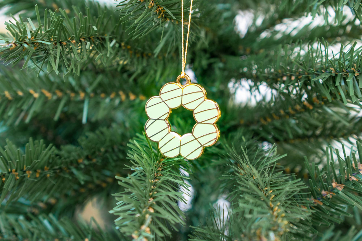 Green Mochi Donut Ornament