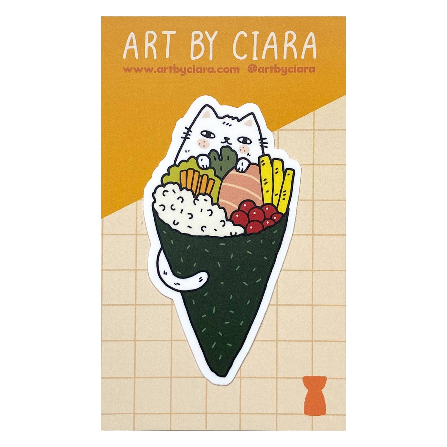 Temaki Handroll Cat Sticker