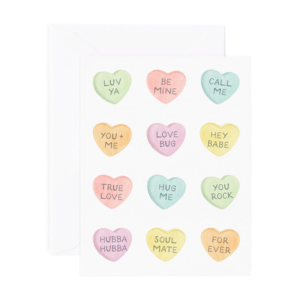 Candy Hearts Valentine's Day Card
