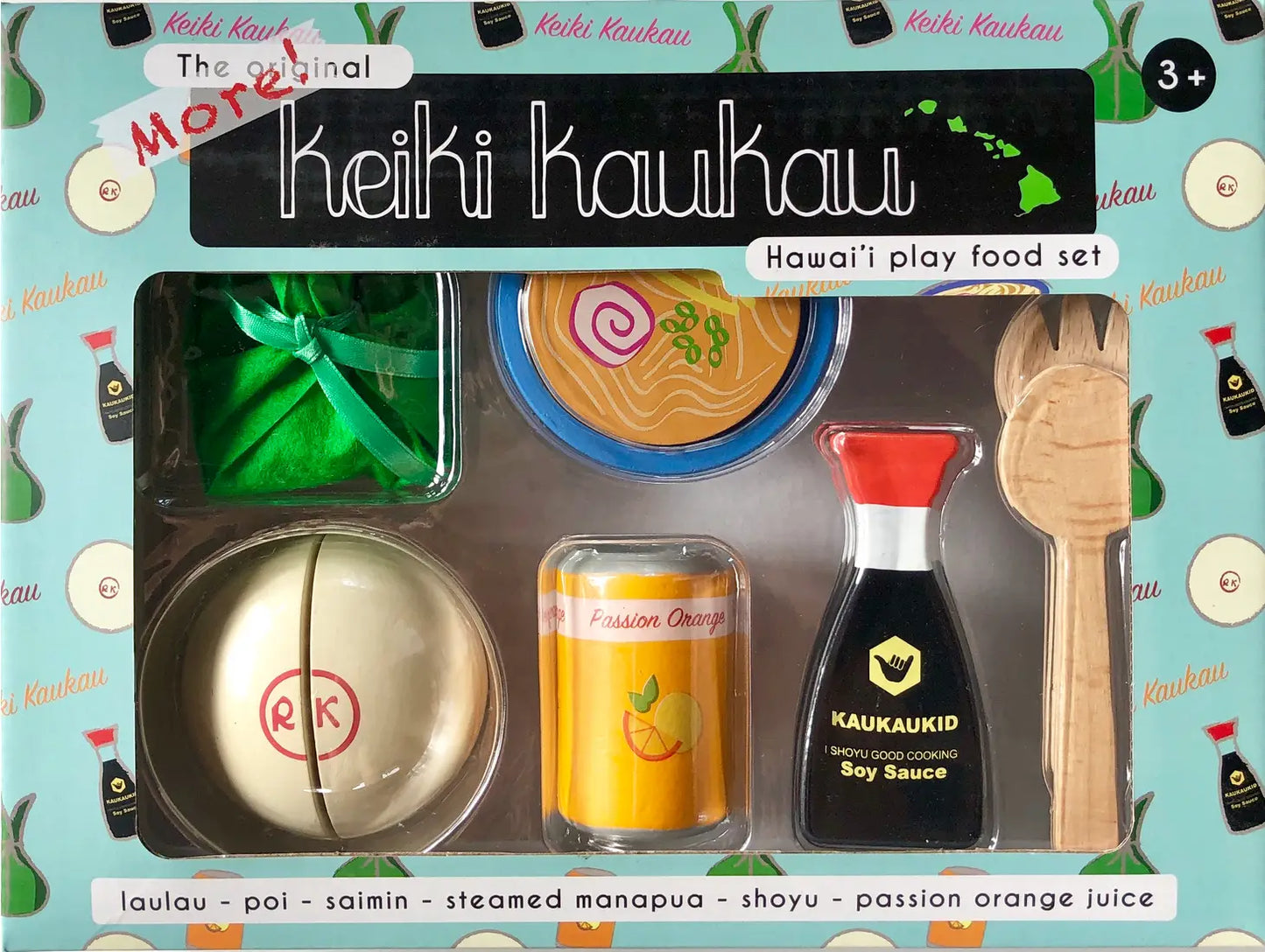 MORE Keiki Kaukau Wooden Food Set