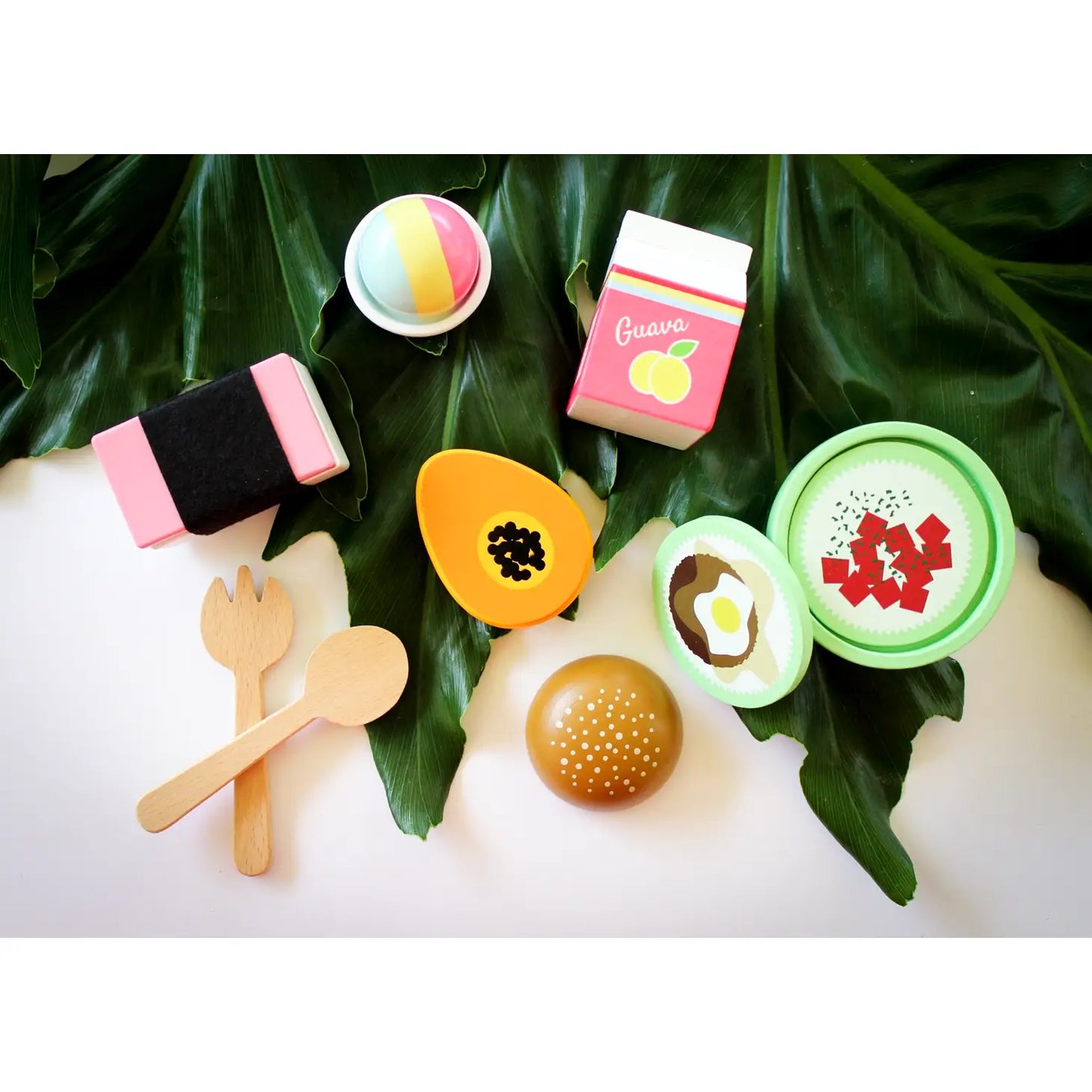 The Original Kaukau Wooden Food Set