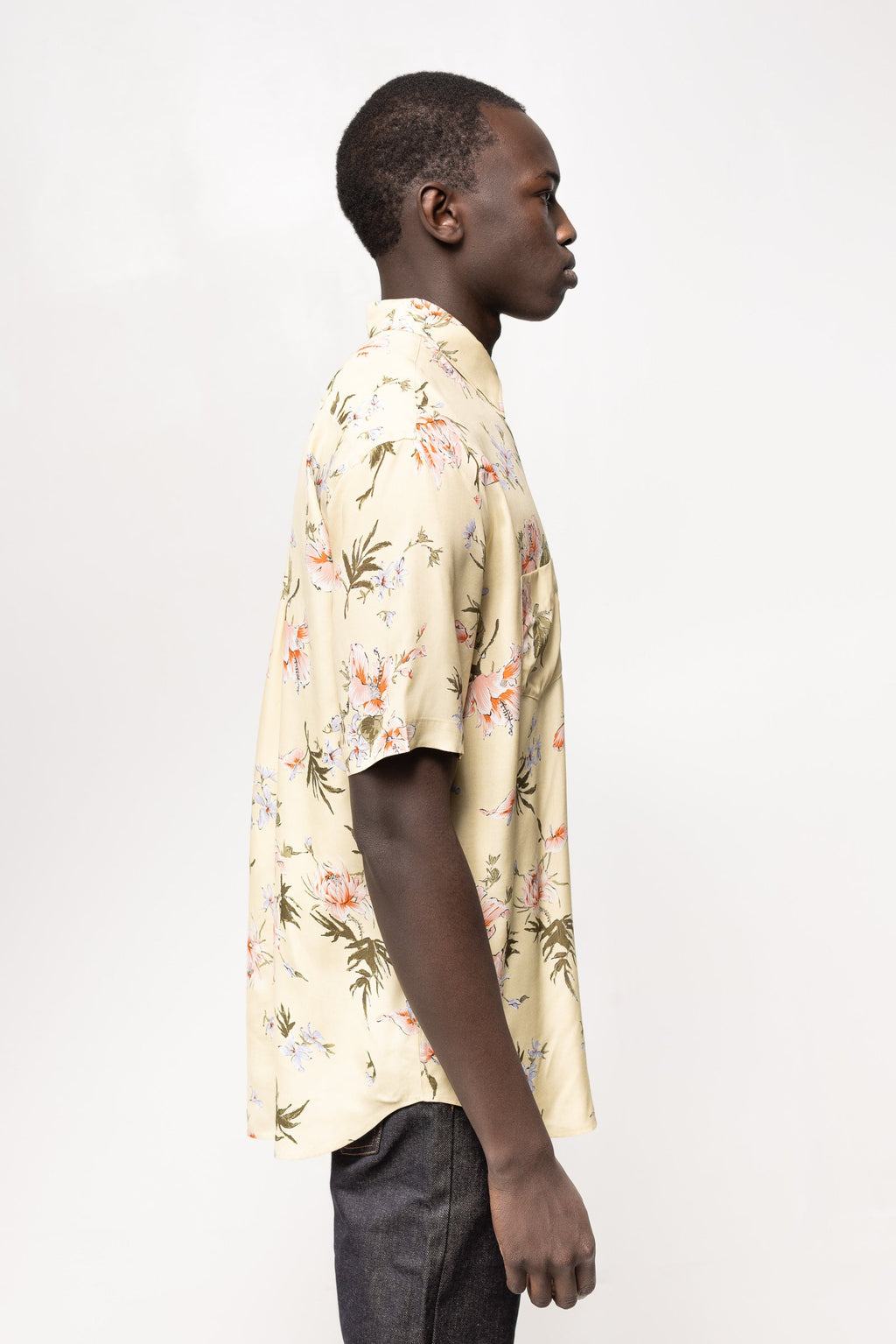 Shortsleeve Yellow Big Flower Print