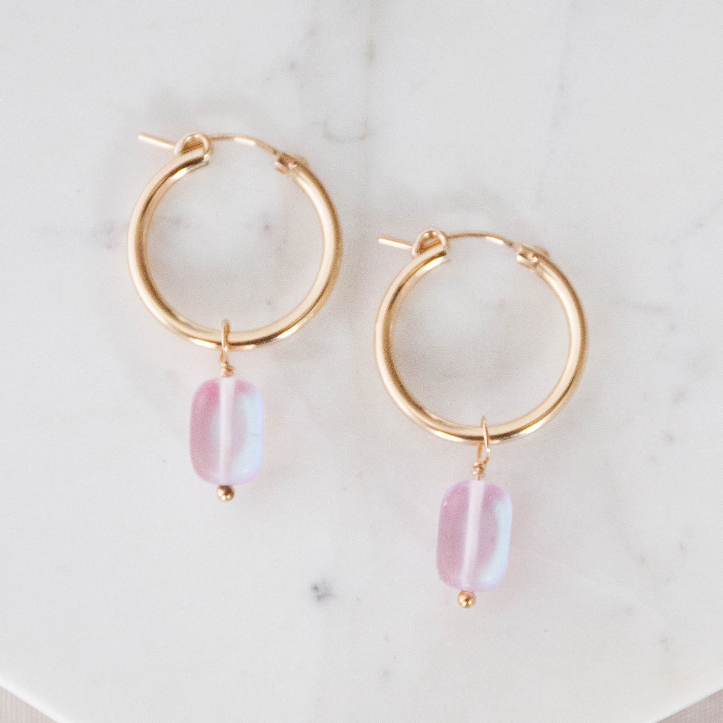 Pink XL Huggie Hoops