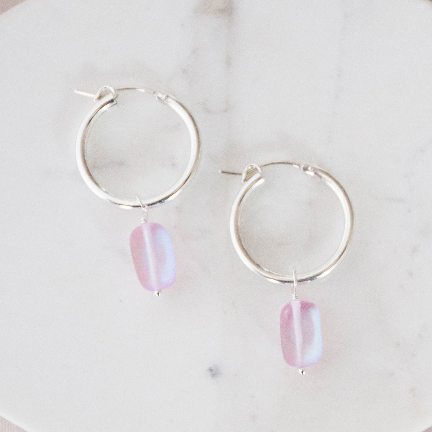 Pink XL Huggie Hoops
