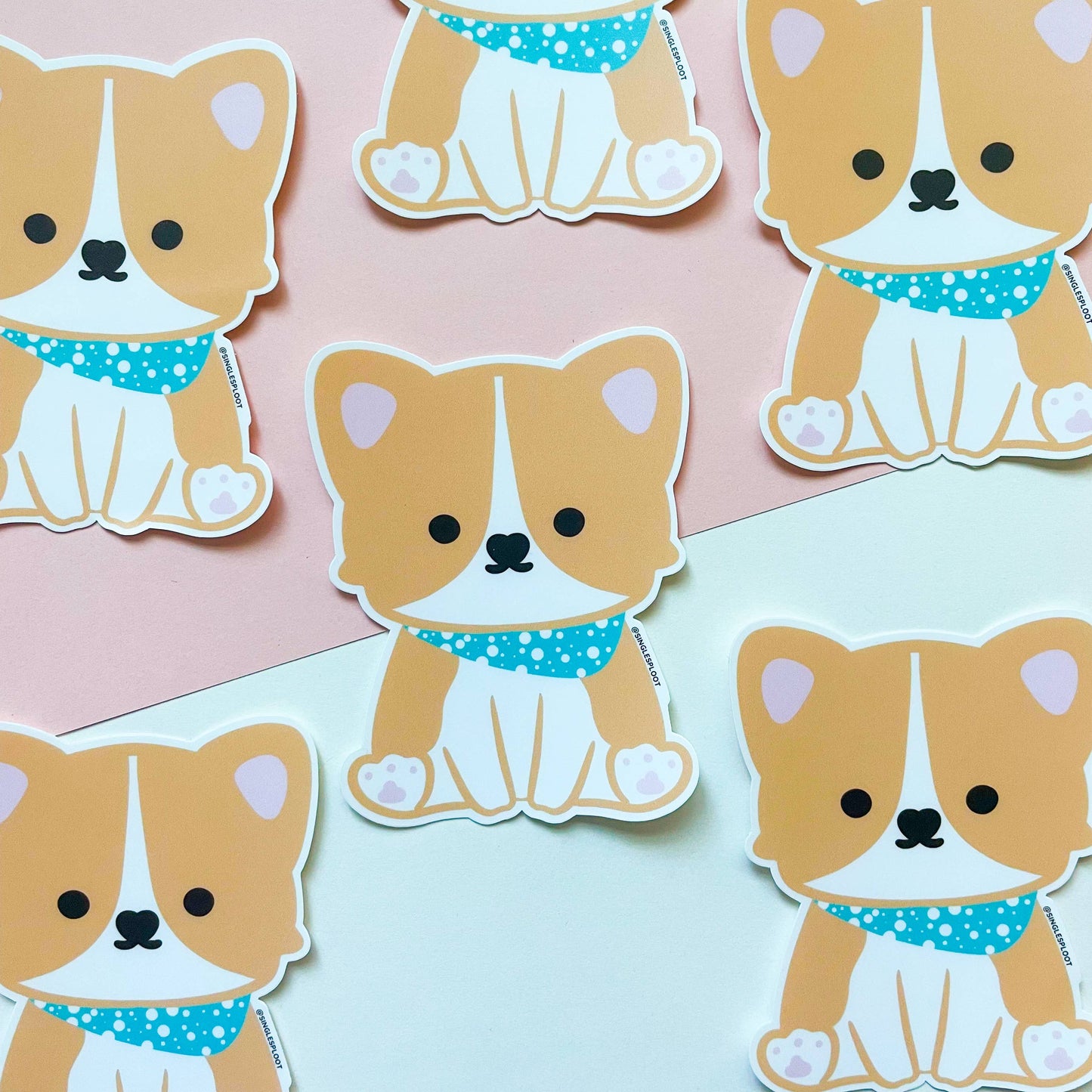 Sitting Corgi w/ Bandana Sticker