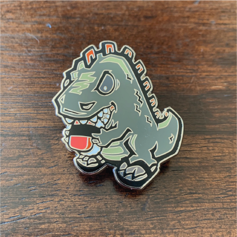 Spam Dino Enamel Pin