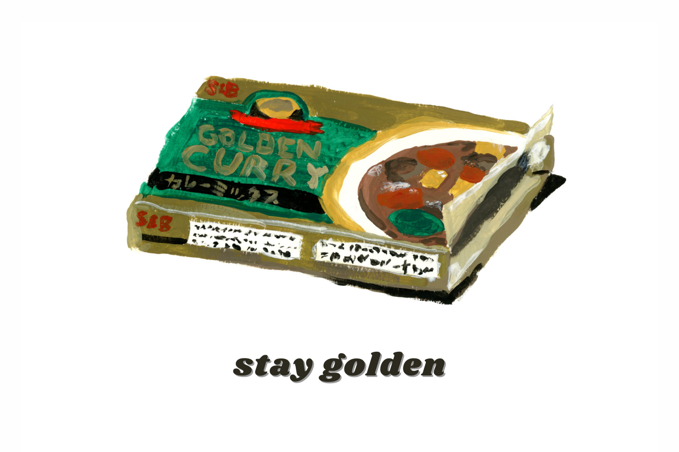 Stay Golden Curry Greeting Card