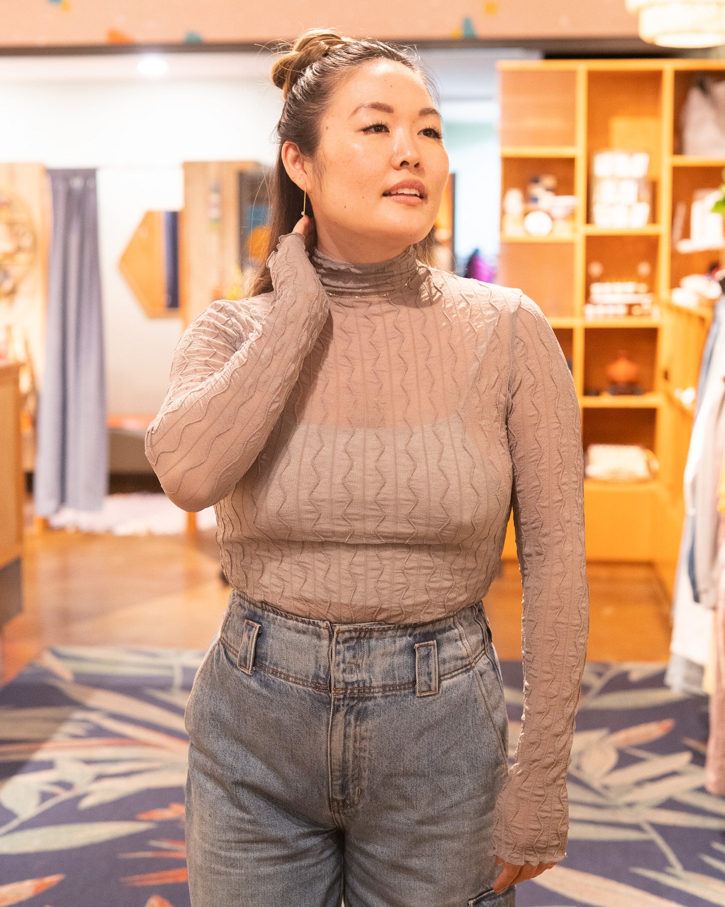 Stone Ross Mesh Top