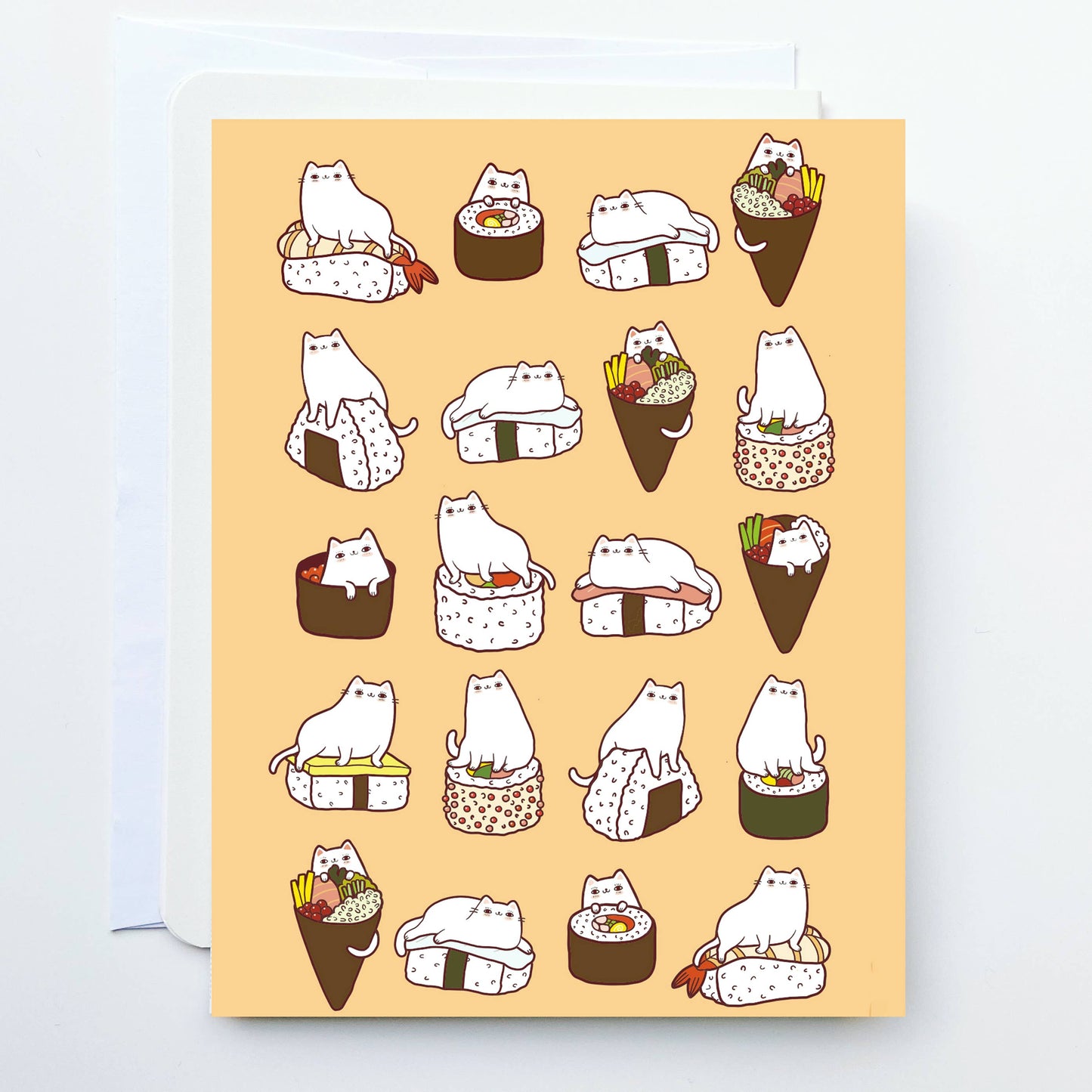 Sushi Cats Greeting Card