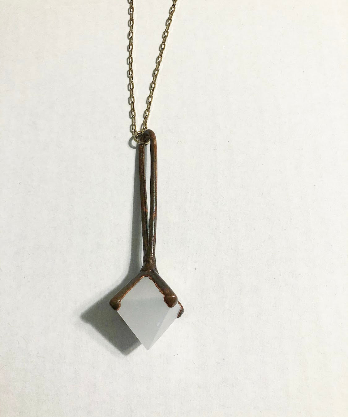 White Aventurine Crystal Necklace