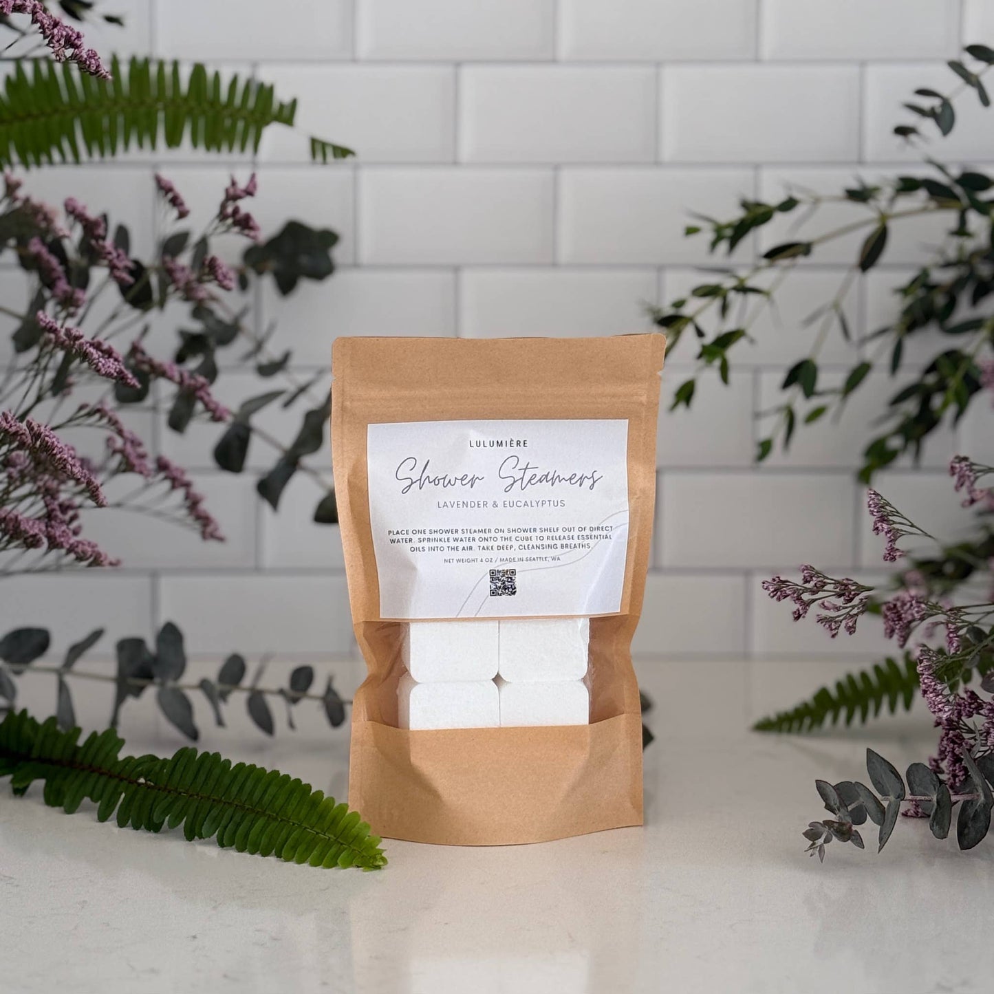 Mini Lavender & Eucalyptus Shower Steamers: Kraft