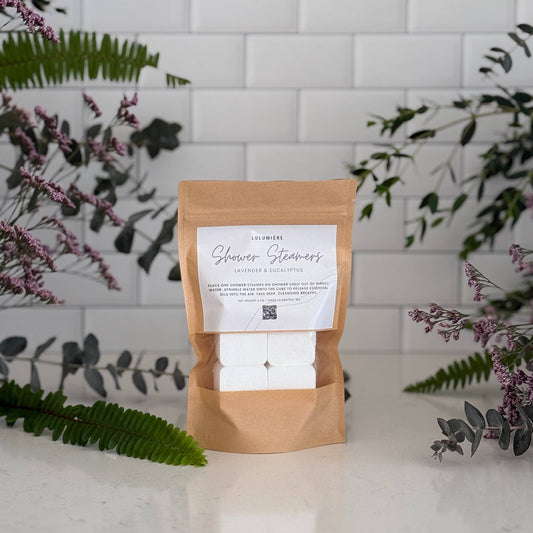 Mini Lavender & Eucalyptus Shower Steamers: Kraft