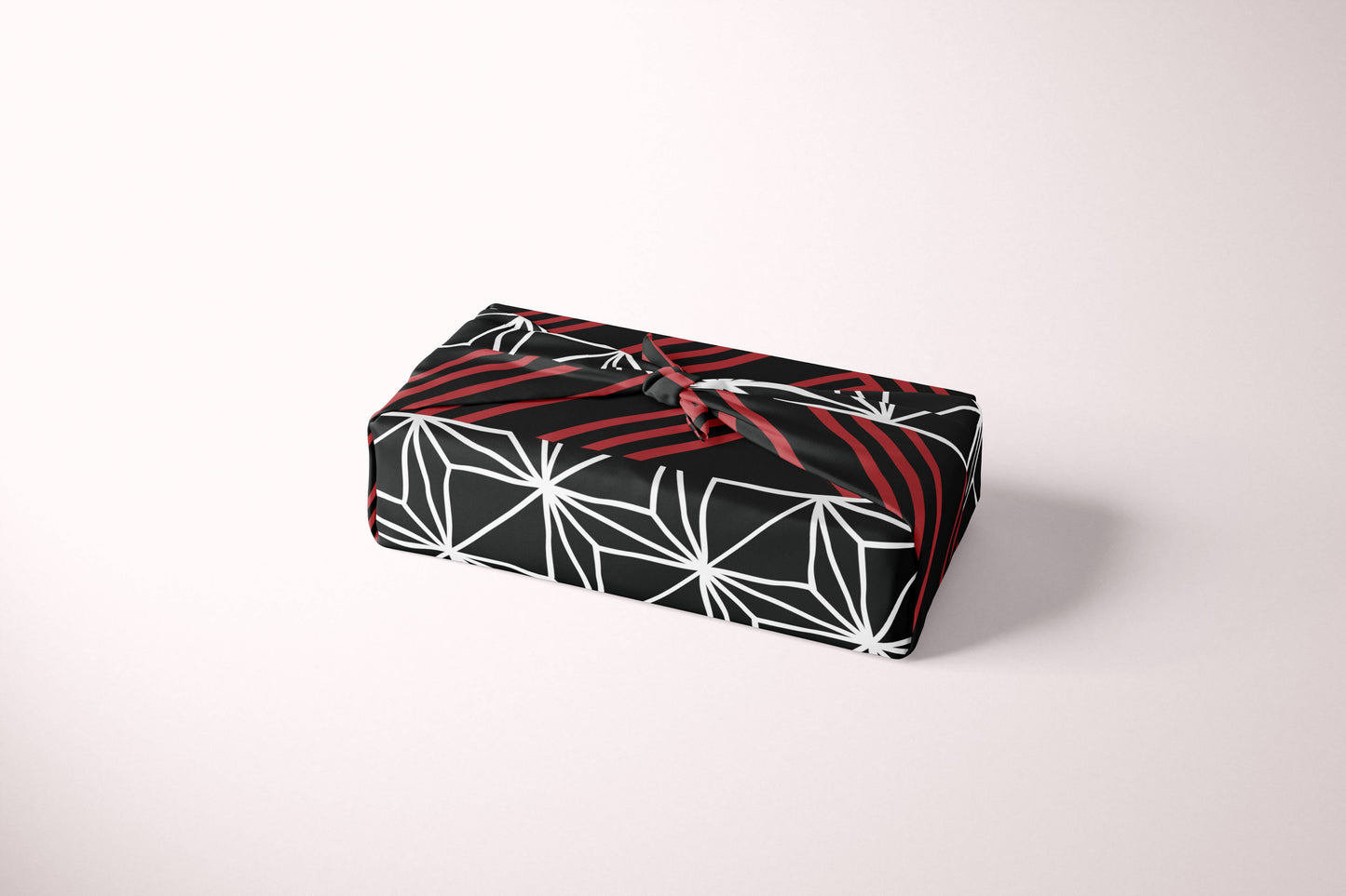 Furoshiki Reusable Japanese Fabric Gift Wrap Asanoha Stripe