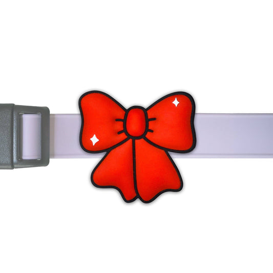 Ribbon Red Jiby Dog Charm: Red