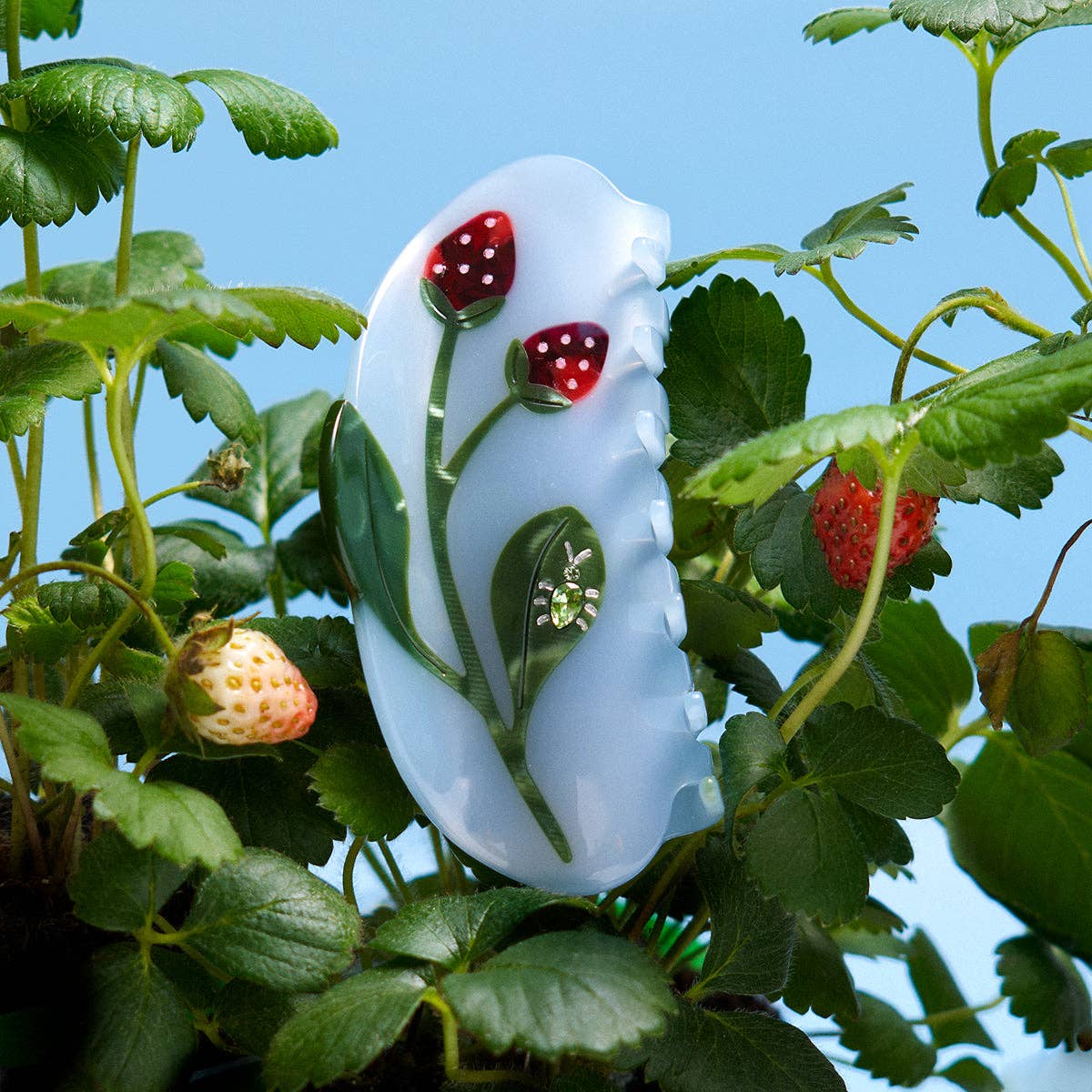 Forest Berry Strawberry Jewel Beetle Acetate Hiar Claw Clip