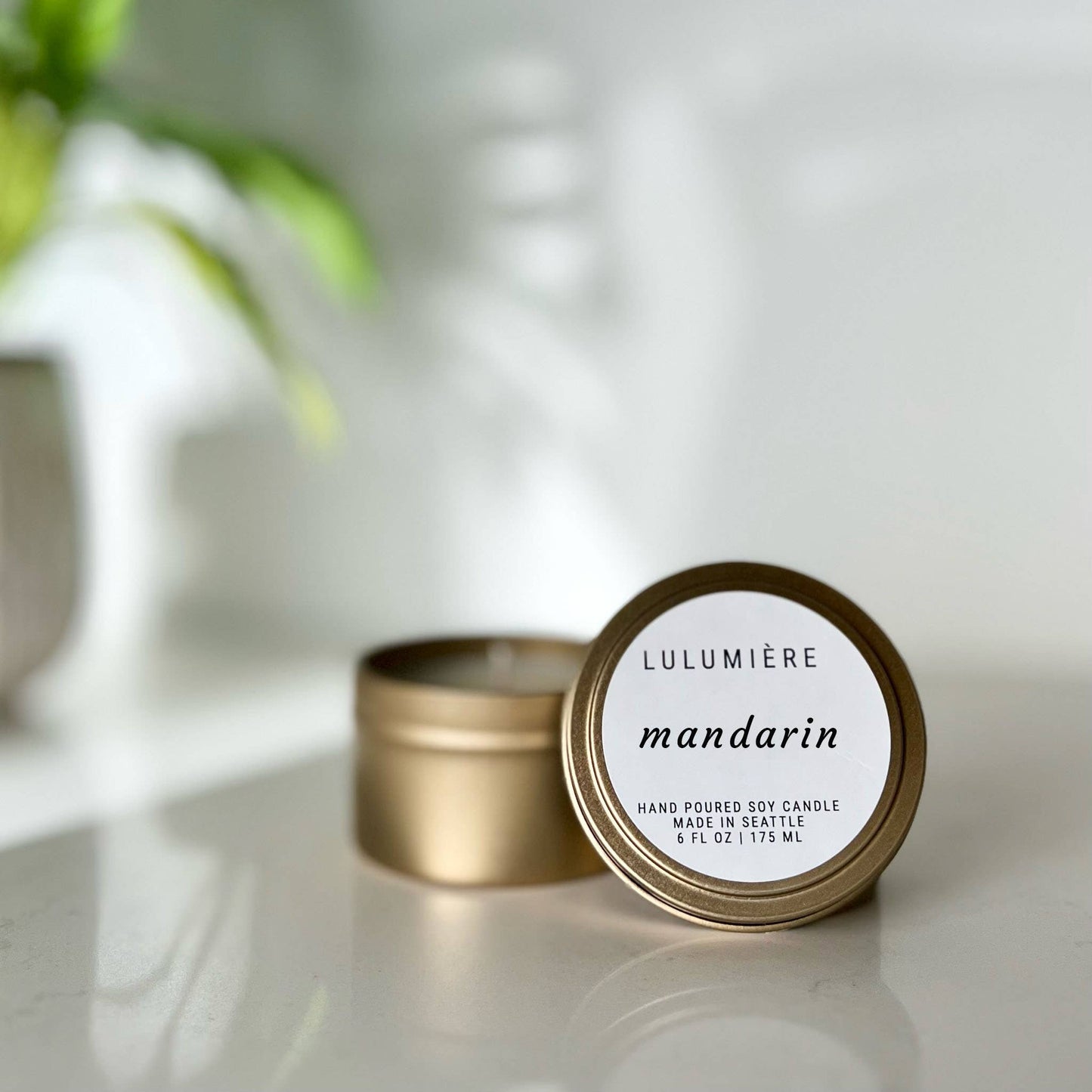 Mandarin Gold Tin Candle