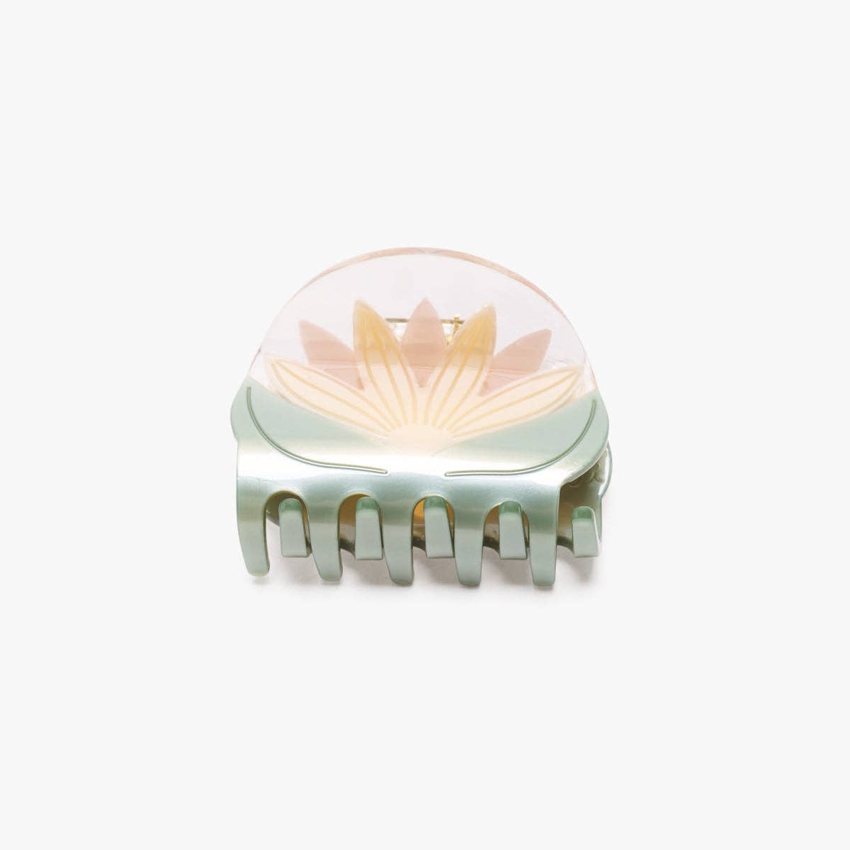 Water Lily White Lotus Flower Hair Claw Clip Accessory