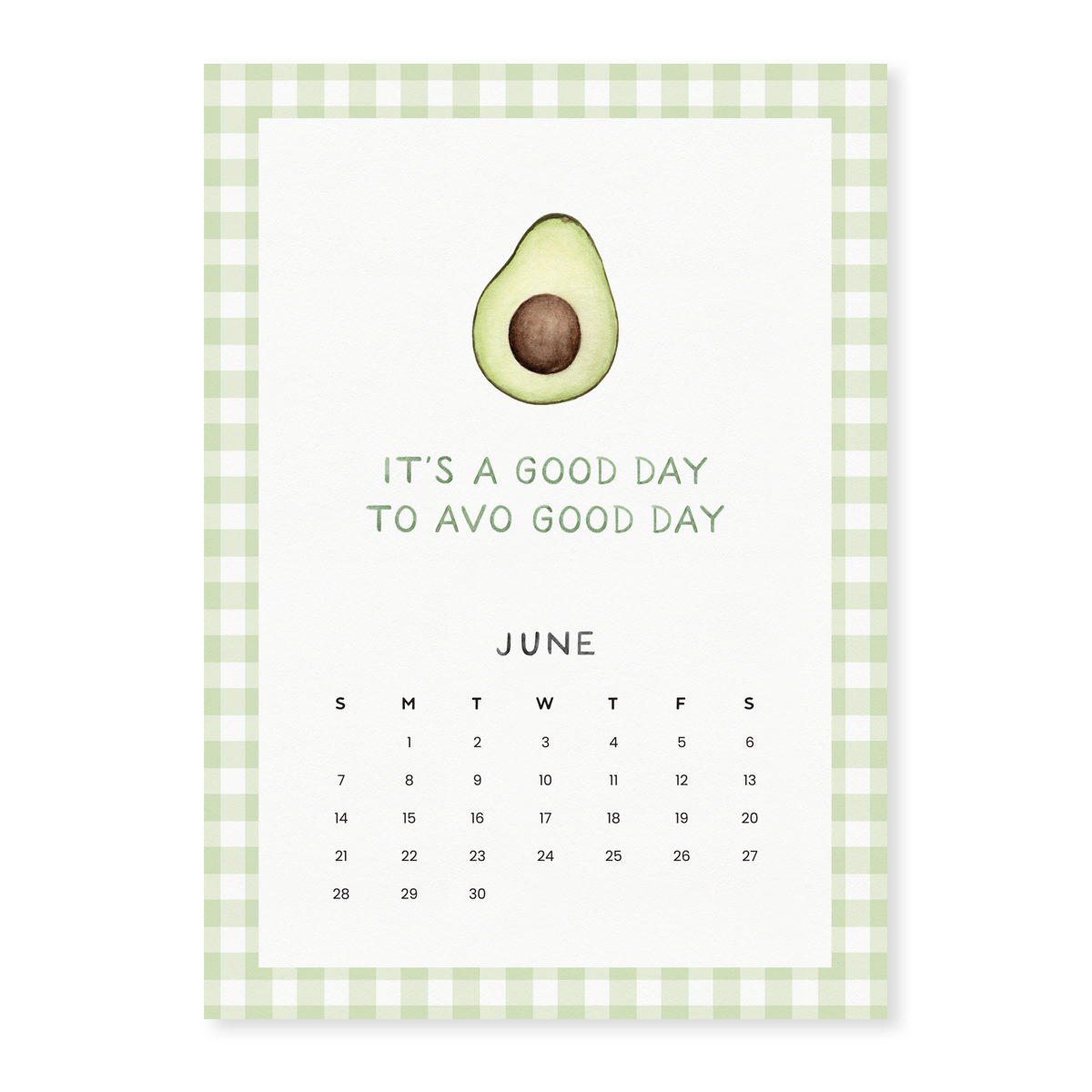 Farmers Market Affirmations 2026 Kitchen Calendar