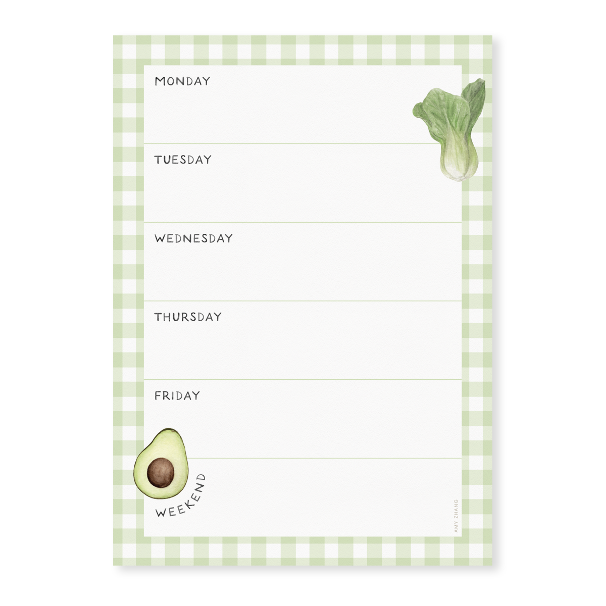 Farmers Market Fruits And Veggies Weekly Notepad