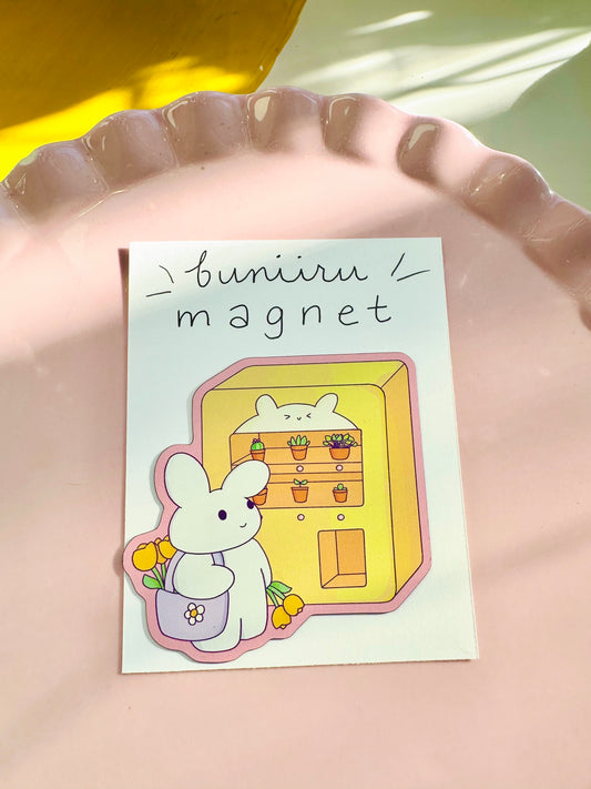 Bunny Plant Vending Machine Magnet