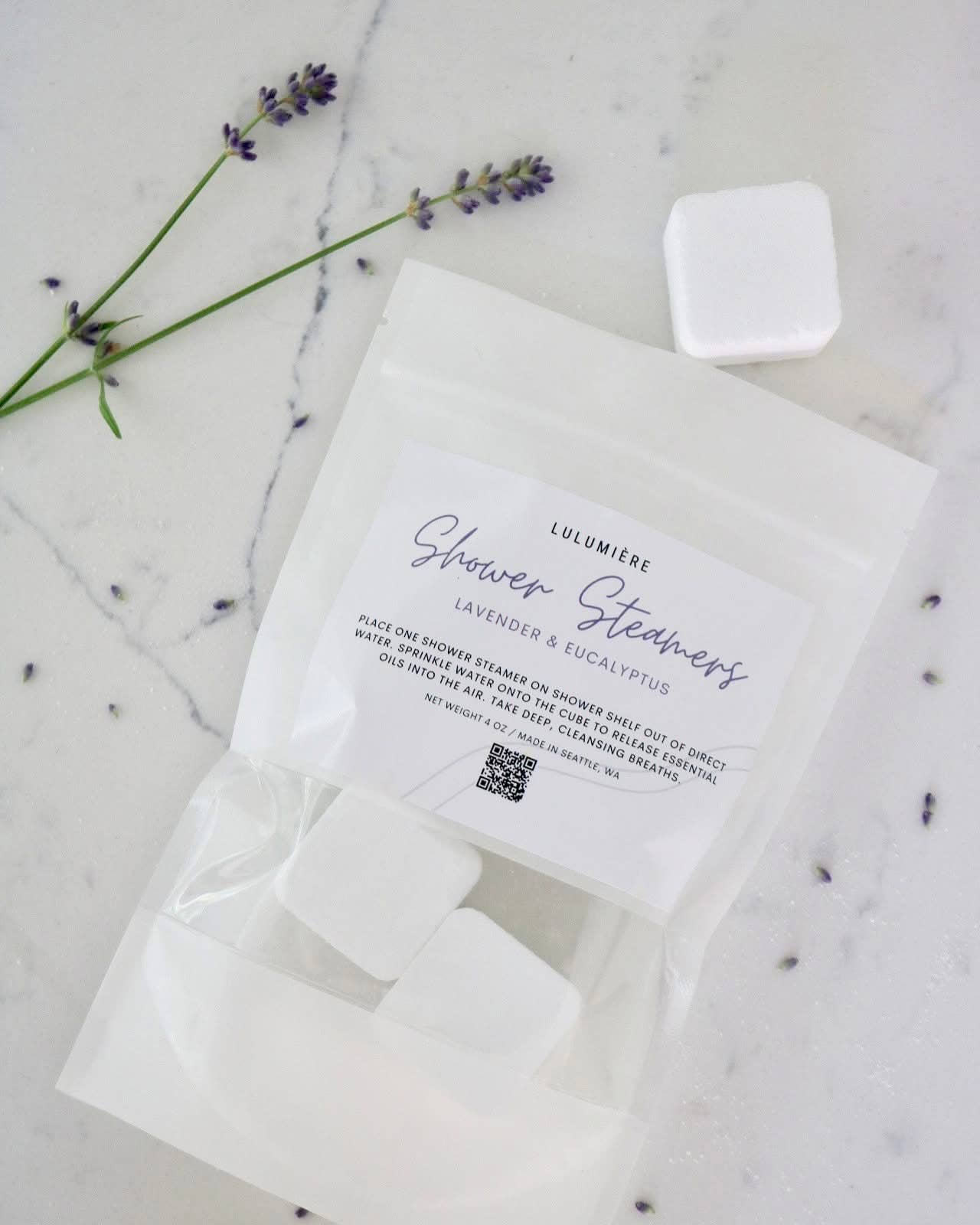 Mini Lavender & Eucalyptus Shower Steamers: Kraft