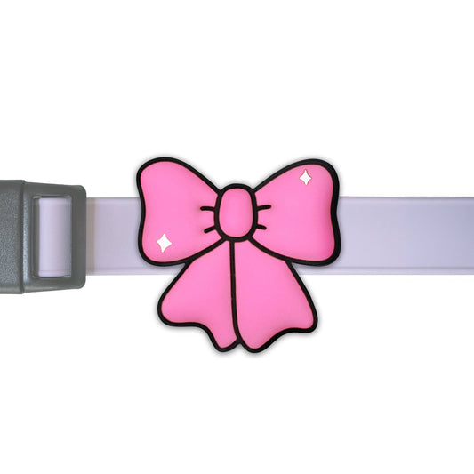 Ribbon Pink Jiby Dog Charm: Pink
