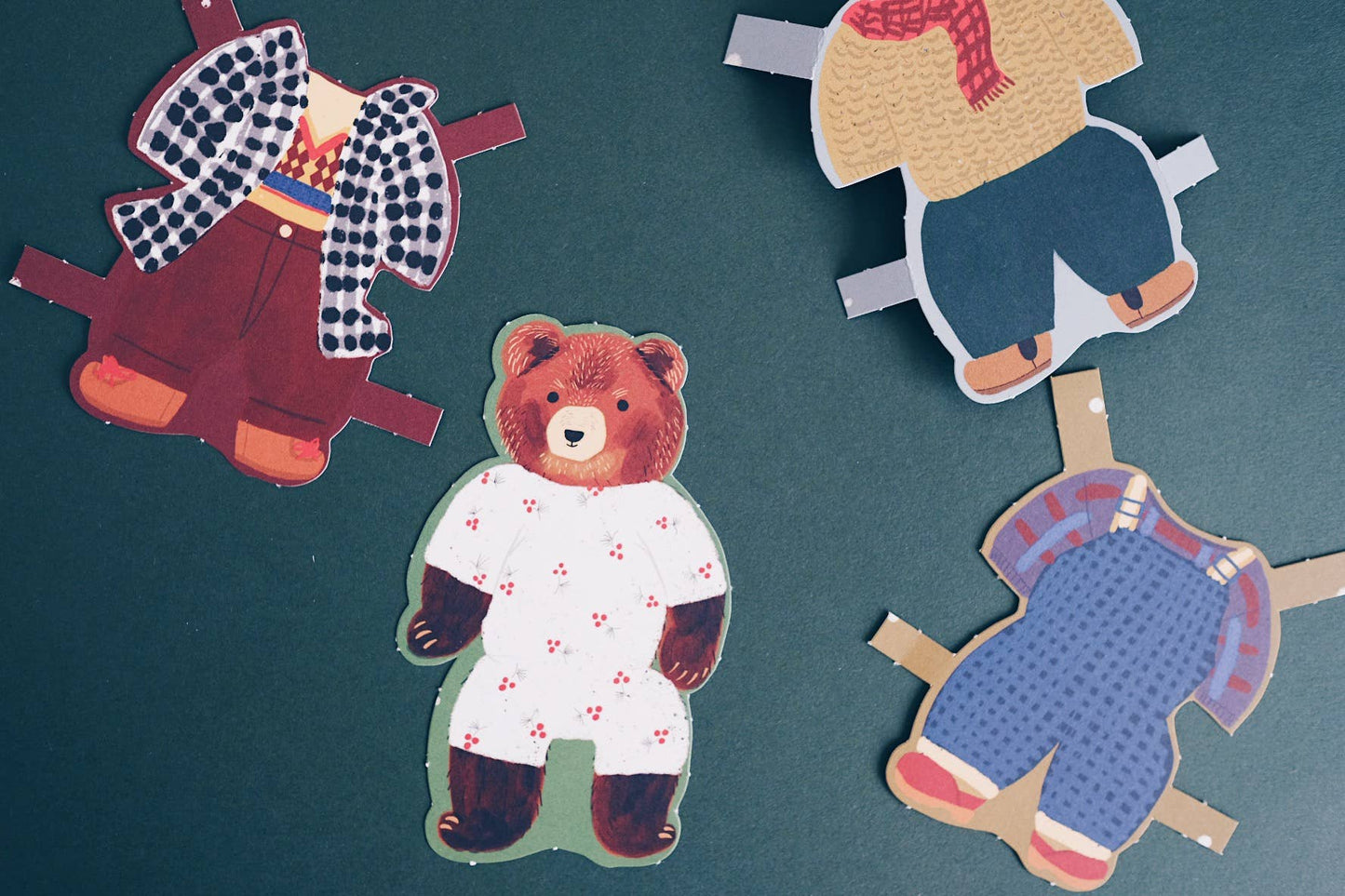 Bear Paper Doll Holiday Card