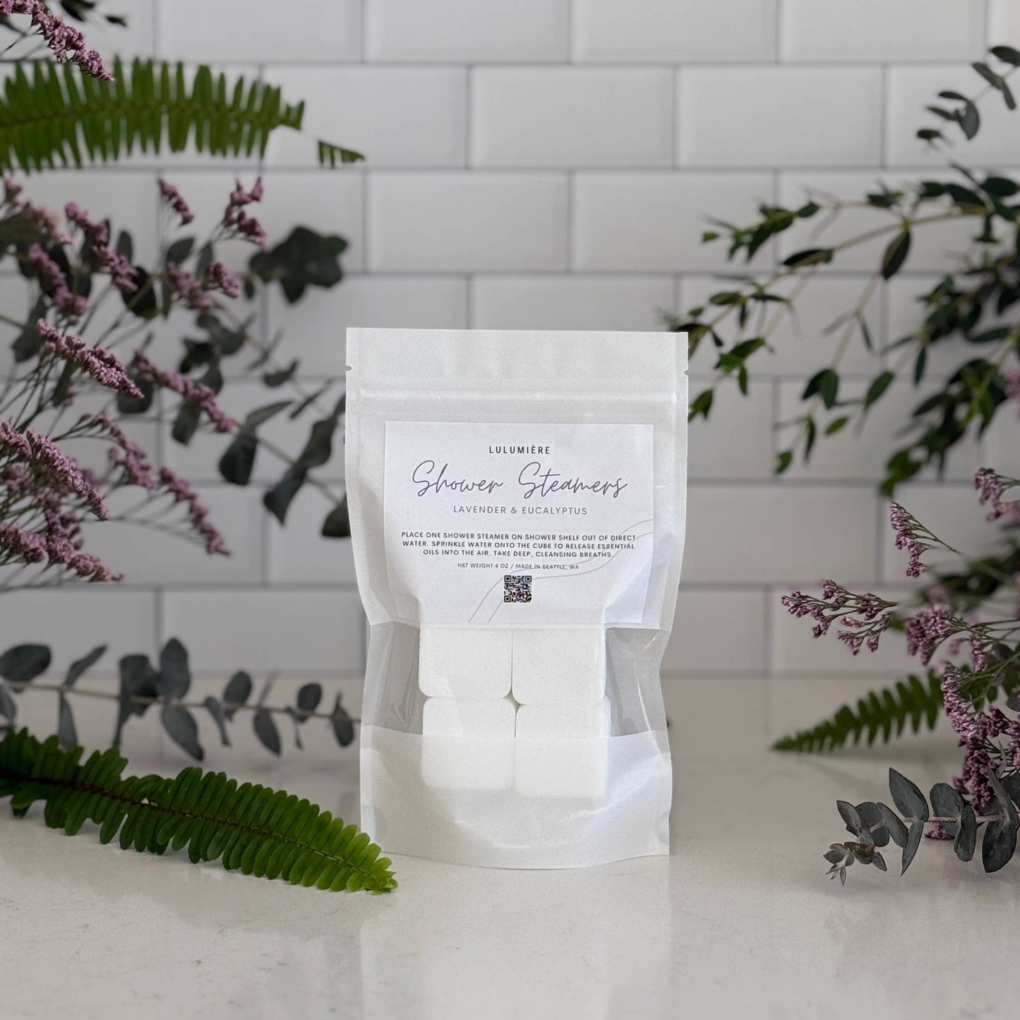 Mini Lavender & Eucalyptus Shower Steamers: Kraft