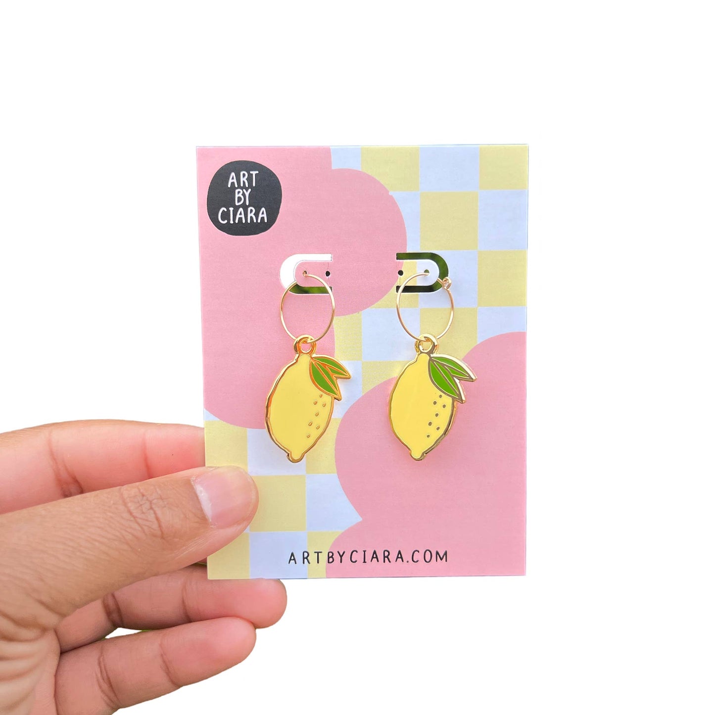 Gold Filled Lemon Hoop Earrings