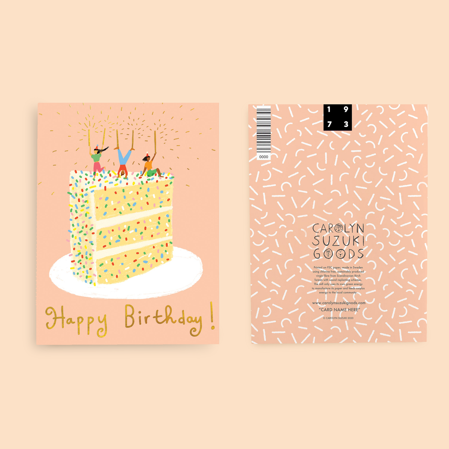CONFETTI CAKE - Birthday Card