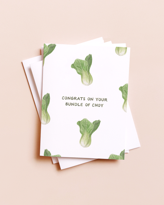 Bundle of Choy — Asian Food Pun Baby Card