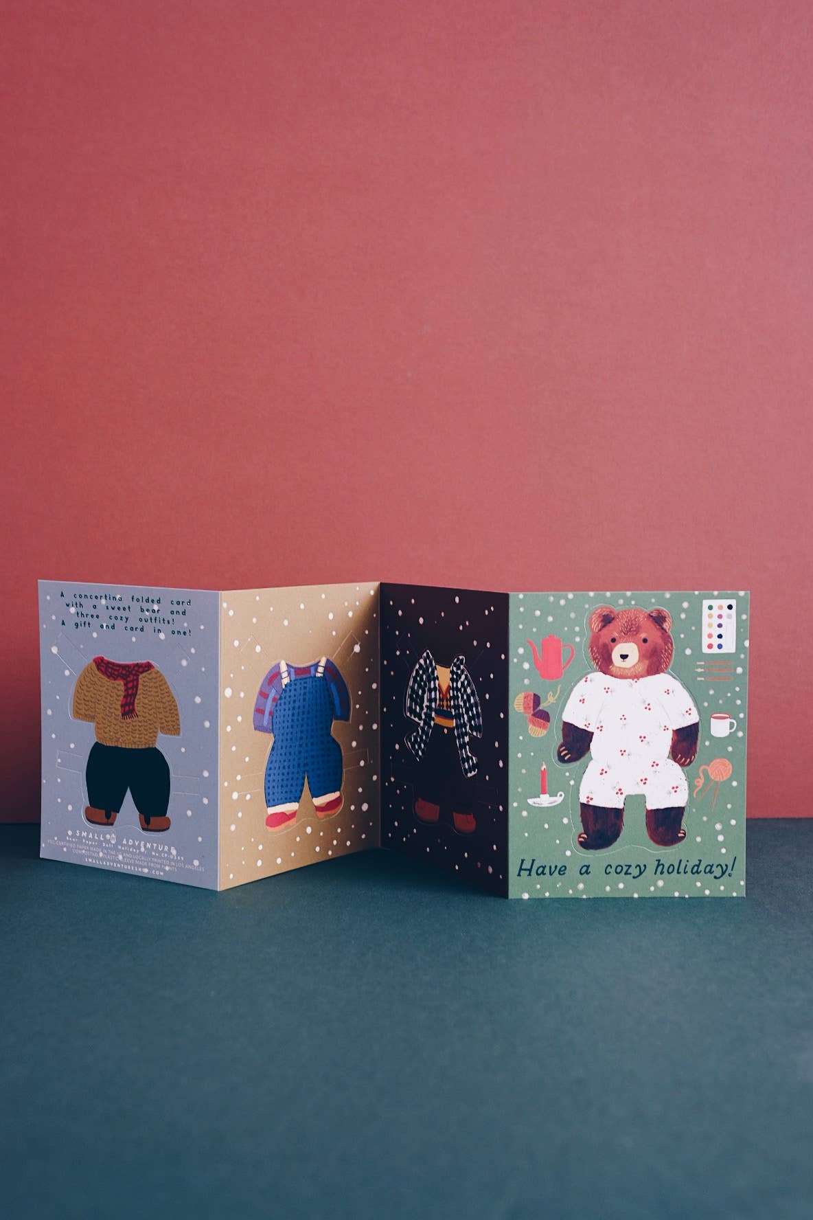 Bear Paper Doll Holiday Card