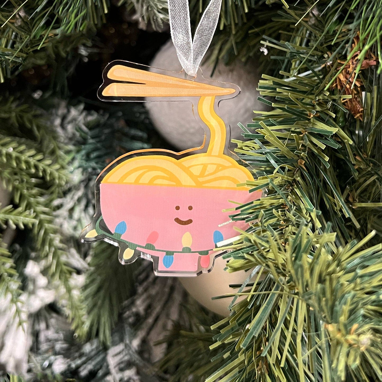 Noodle Bowl Food Holiday Ornament