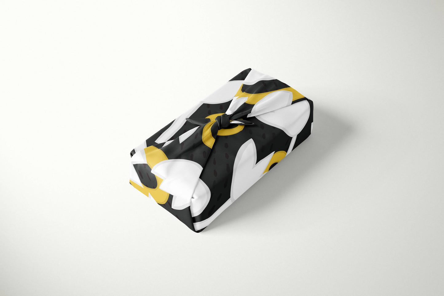 Furoshiki Reusable Japanese Fabric Gift Wrap White Tulip