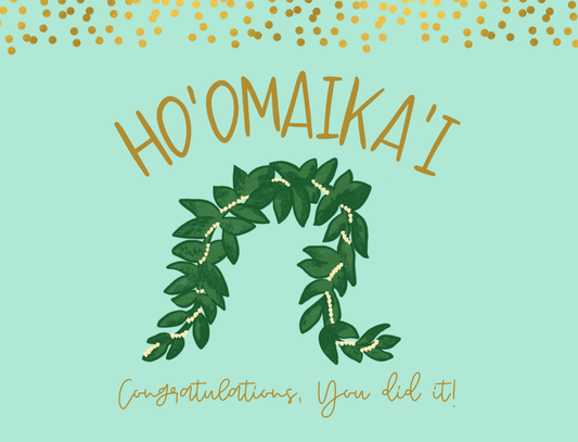 Hawaiian Graduation Greeting Card
