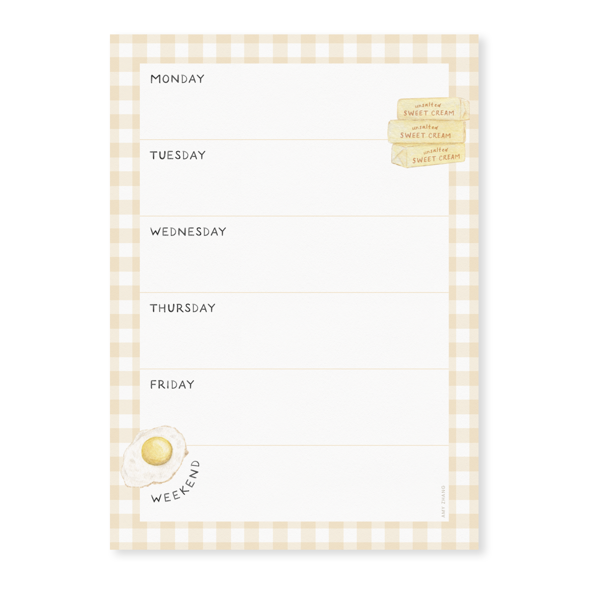 Farmers Market Fruits And Veggies Weekly Notepad
