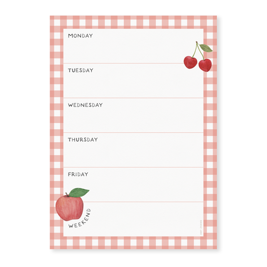 Farmers Market Fruits And Veggies Weekly Notepad