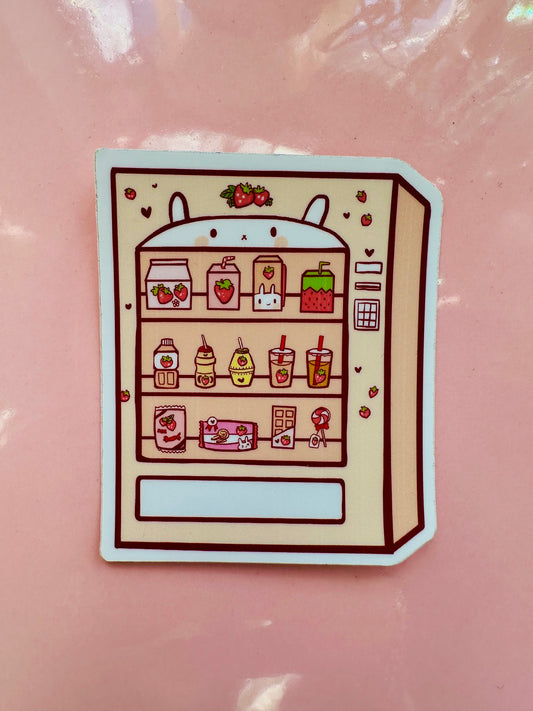 Strawberry Vending Machine Sticker