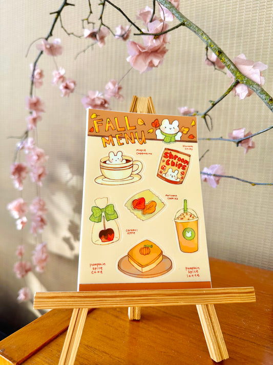 Fall Menu Sticker Sheet