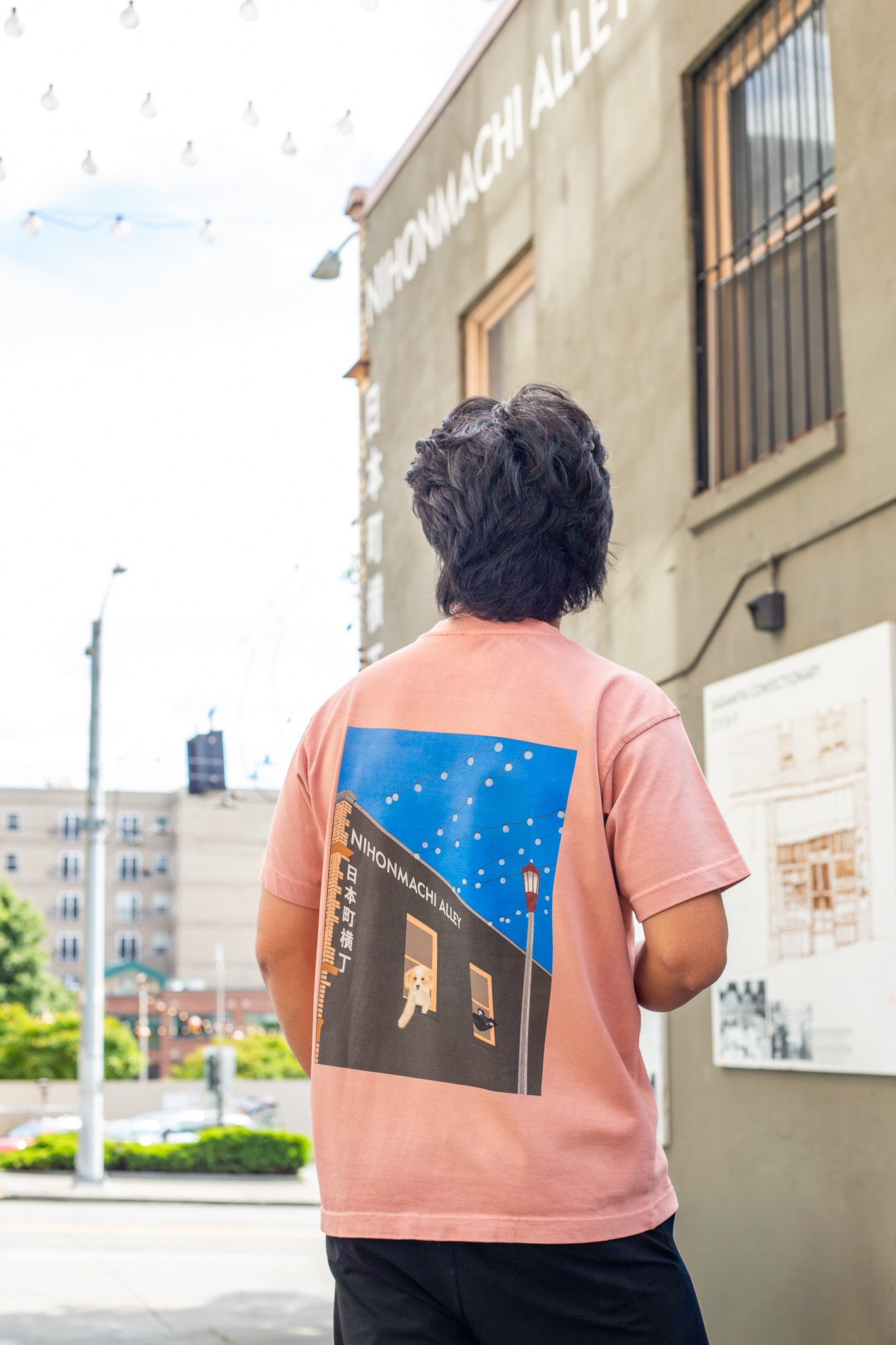 Sairen Nihonmachi Shirt - Salmon