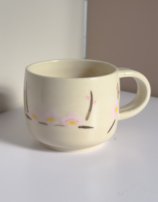 Cherry Blossom Illustrated 8 oz Mug