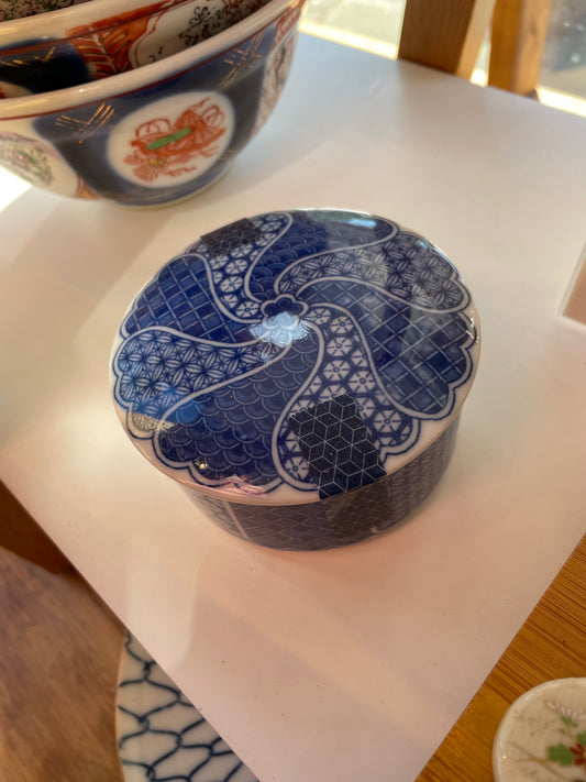 Blue/White Takahashi Ceramic Trinket Vintage Dish