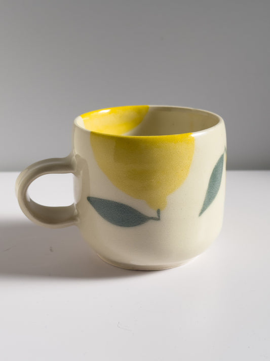 Large Lemon Illustrated 8 oz Mug
