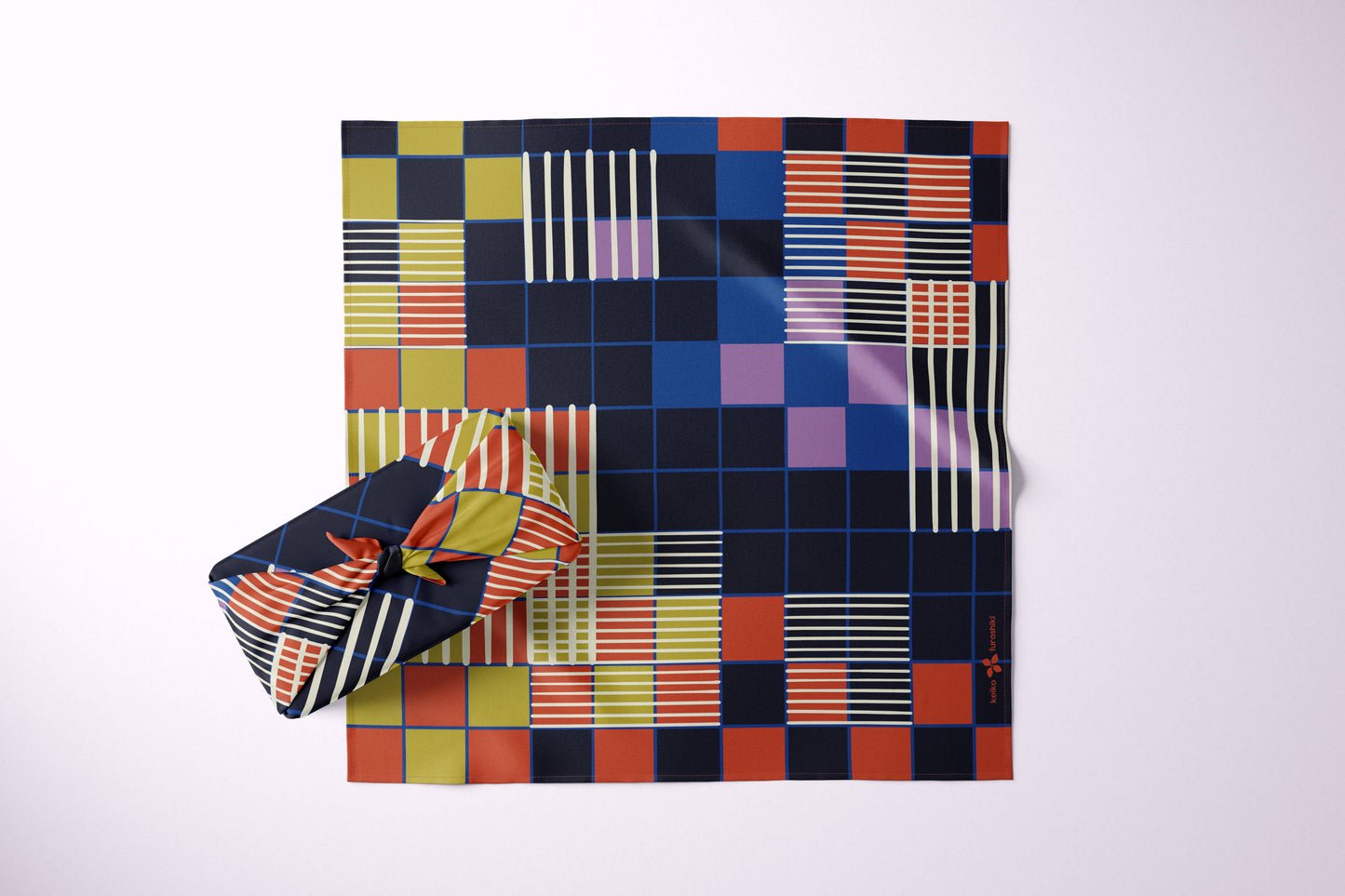 Furoshiki Reusable Japanese Fabric Gift Wrap Ichimatsu