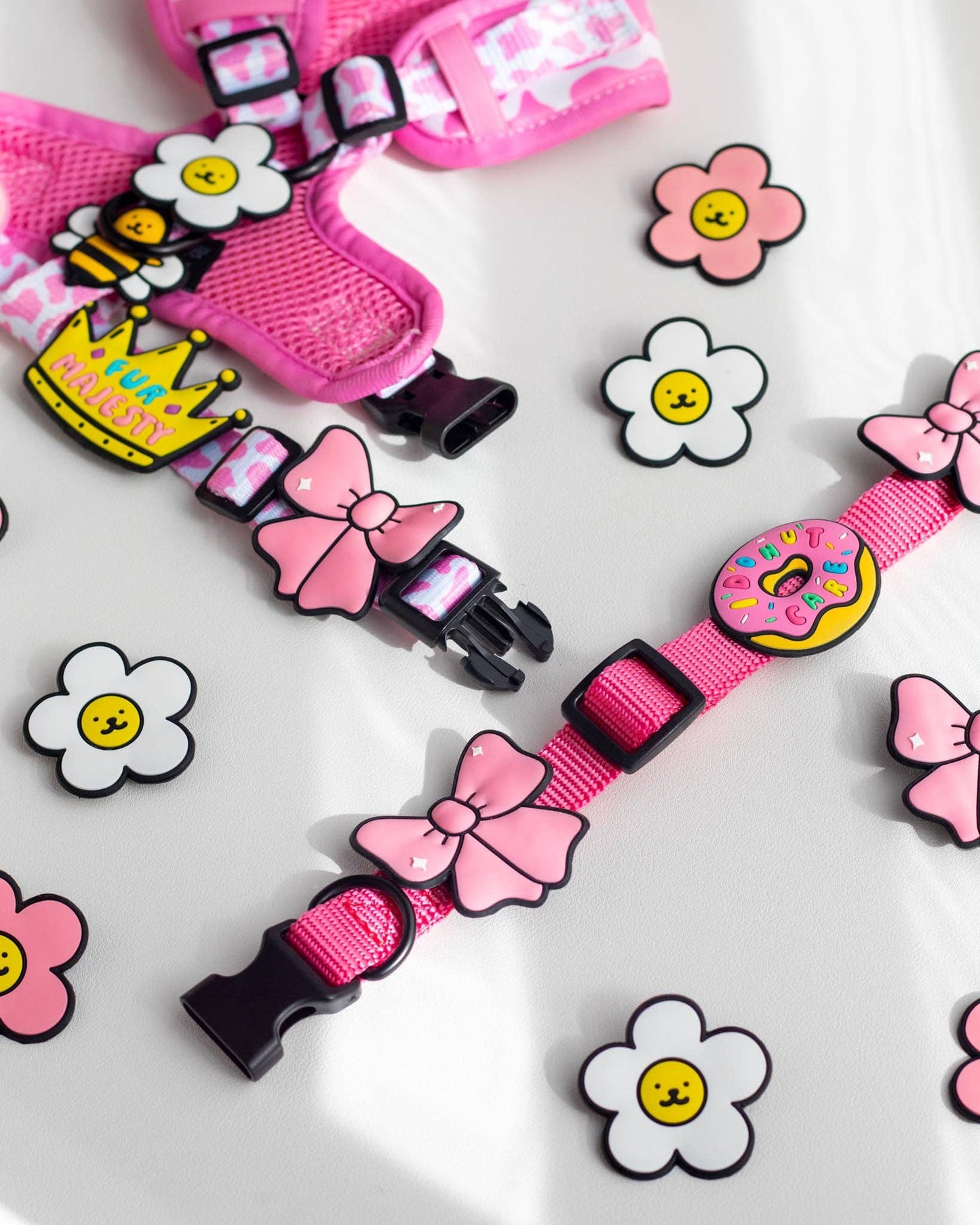 Ribbon Pink Jiby Dog Charm: Pink