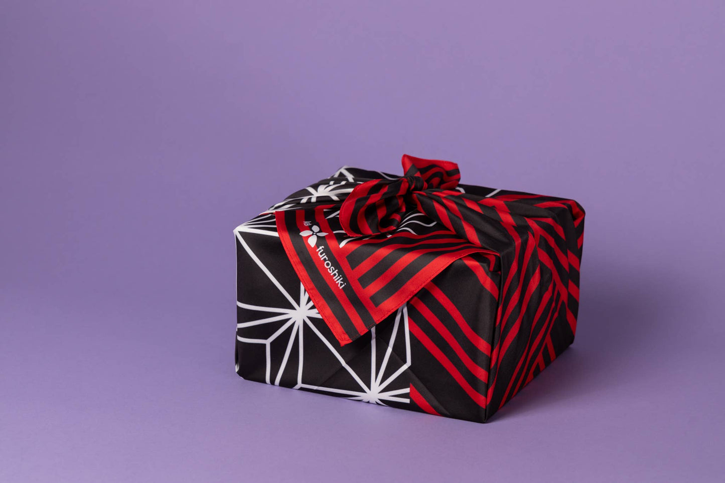Furoshiki Reusable Japanese Fabric Gift Wrap Asanoha Stripe